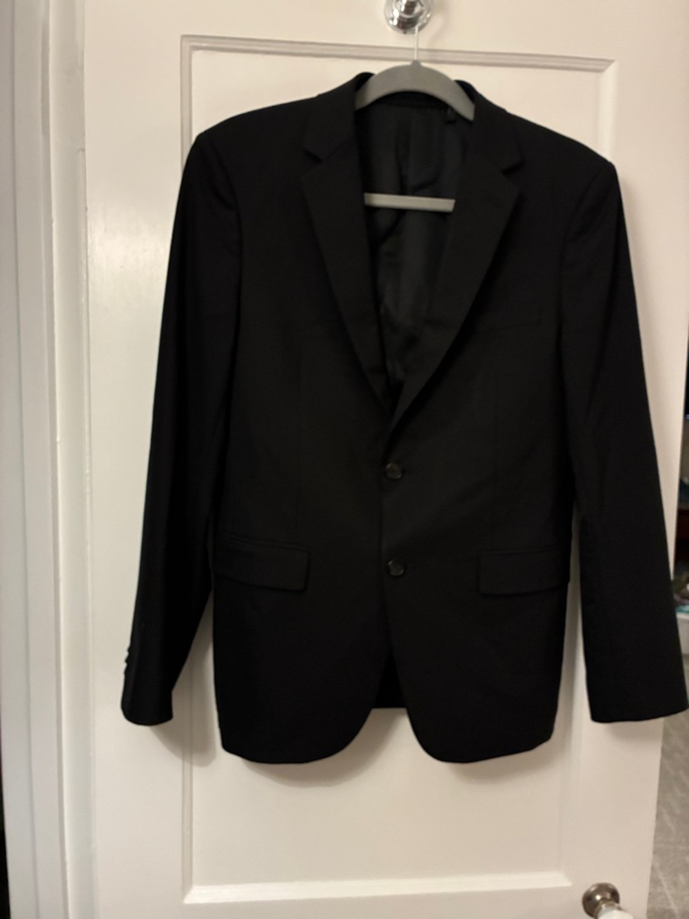 Theory Men's Black Single-Breasted Two-Button Suit Jacket